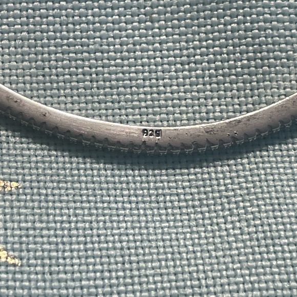 Sterling silver pave bangle bracelet - Picture 3 of 4